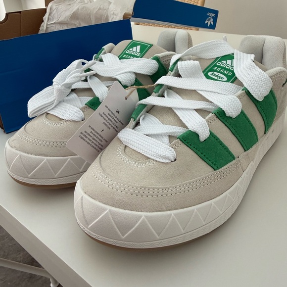 adidas Other - adidas Beige and Green Low-Top Sneakers